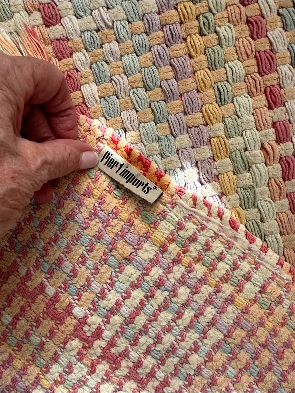 Pier 1 Imports Handwoven Pastel Cotton Accent Rug - Multicolor